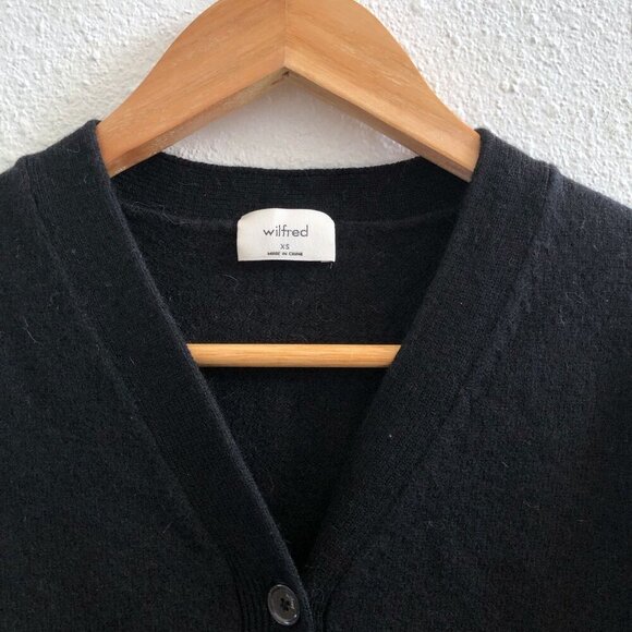 WILFRED V-Neck Cardigan 100% Merino Wool Sweater Dress Size XS - Picture 5 of 7